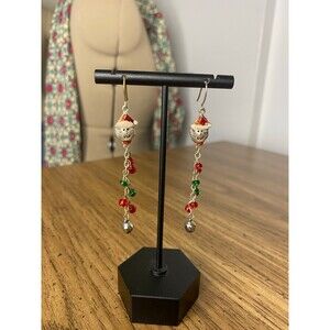 Cat Christmas earrings